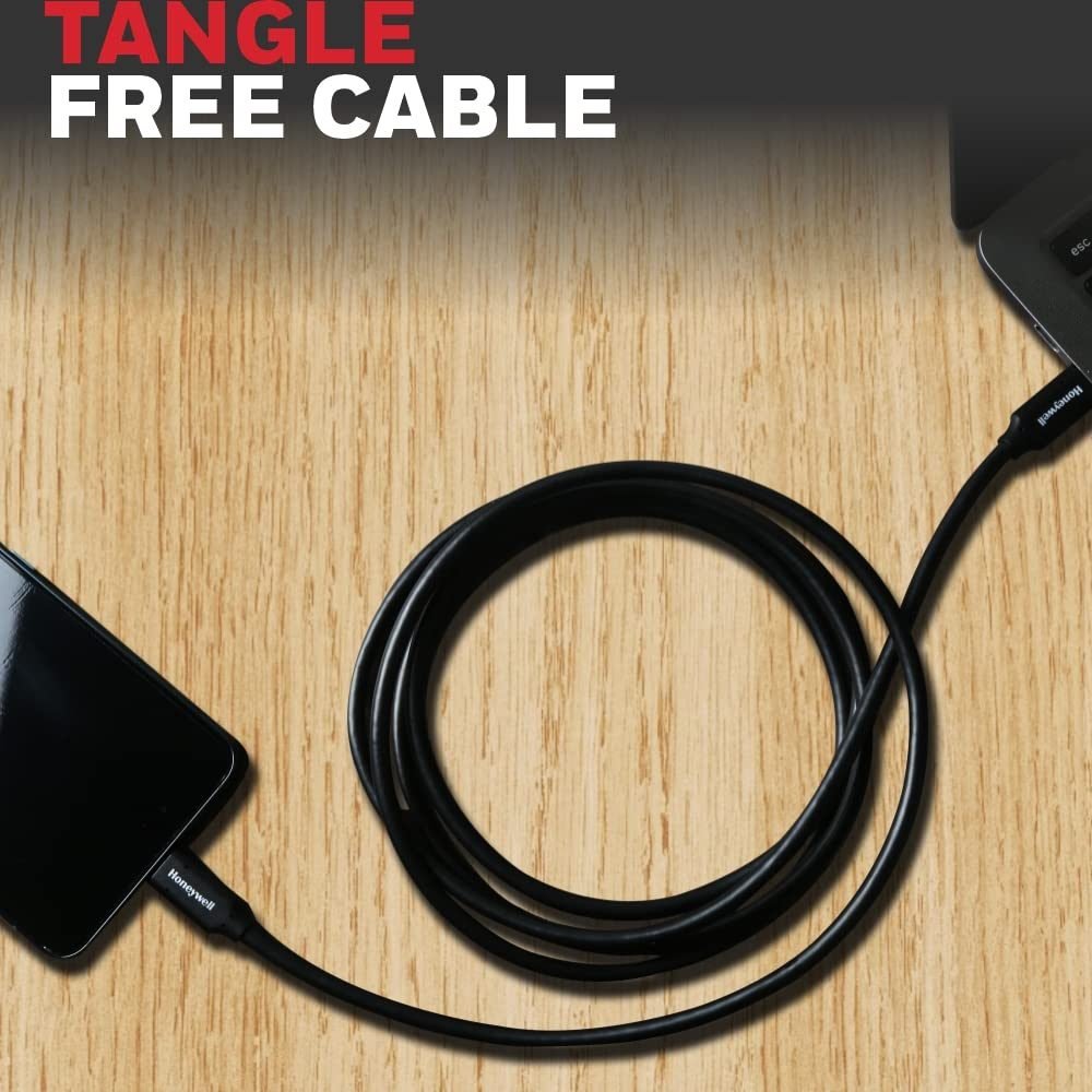 Honeywell Type C To Type C USB 3.1 Cable, PD 100W with Max Output 3A, QC 3.0, Ultra-Fast Charge & Sync Cable, 5GB transfer speed,Compatible with Smartphones,Laptop,Power Bank, Tablet- 6 Feet(1.8M)